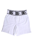 Dolce & Gabbana White Cotton Stretch Regular Boxer Underwear