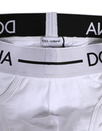 Dolce & Gabbana White Cotton Stretch Regular Brief Underwear