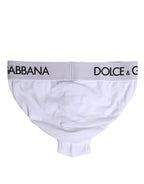 Dolce & Gabbana White Cotton Stretch Regular Brief Underwear