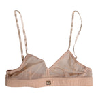 Dolce & Gabbana Powder Pink Nylon DG Logo Non Wire Bra Underwear
