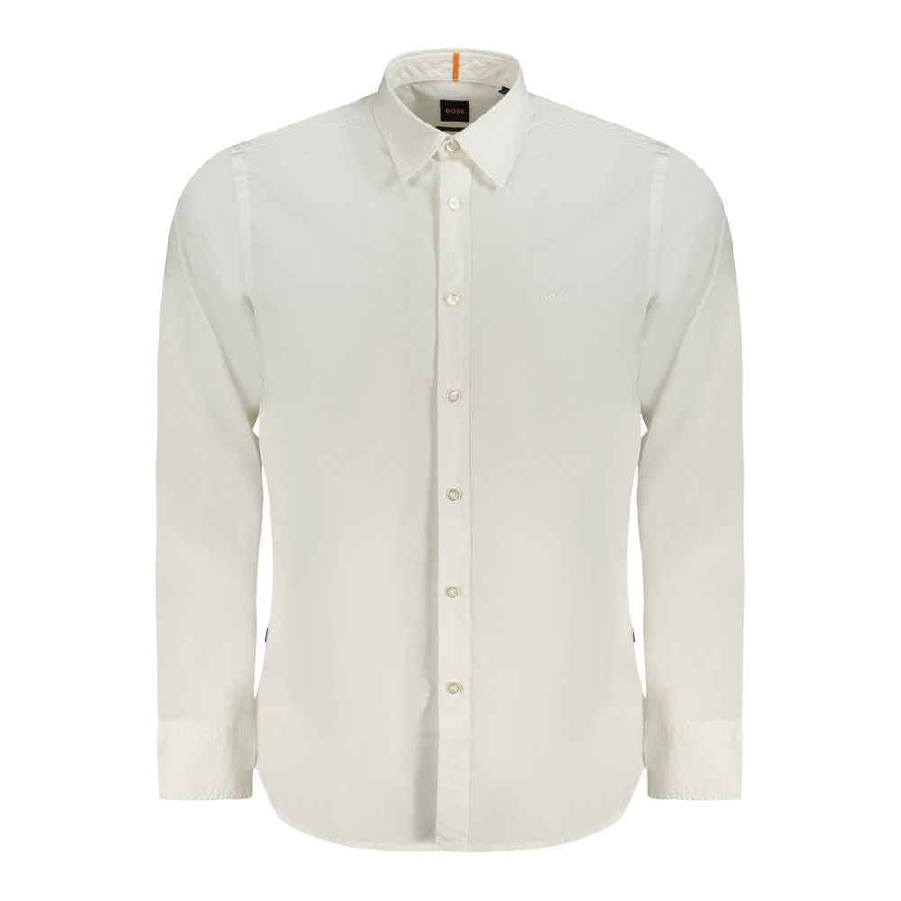 Hugo Boss White Cotton Men Shirt