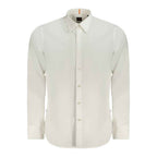 Hugo Boss White Cotton Men Shirt