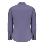 Hugo Boss Blue Cotton Men Shirt
