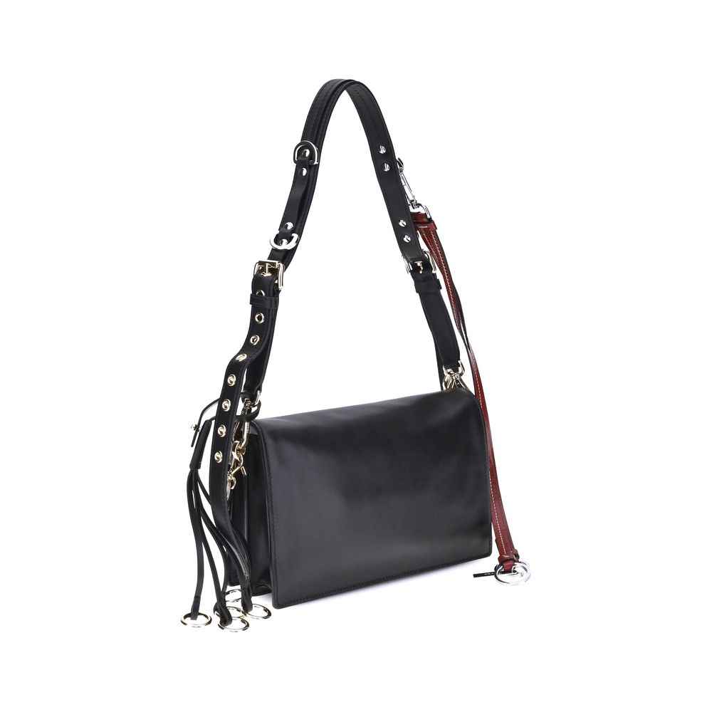 Prada Black Calf Leather Bos Taurus Shoulder Bag