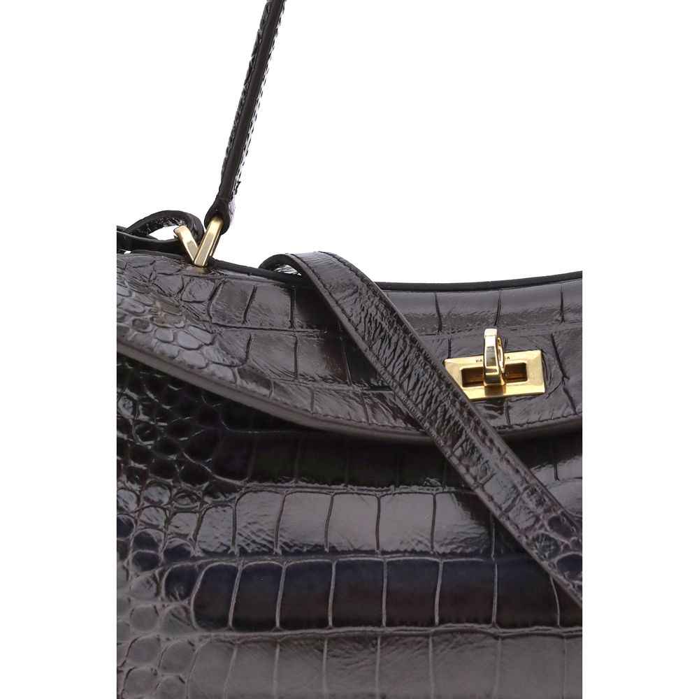 Balenciaga Rodeo Shoulder Bag in crocodile-print leather
