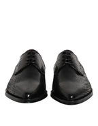 Dolce & Gabbana Black Leather Lace Up Dress Men Derby Shoes