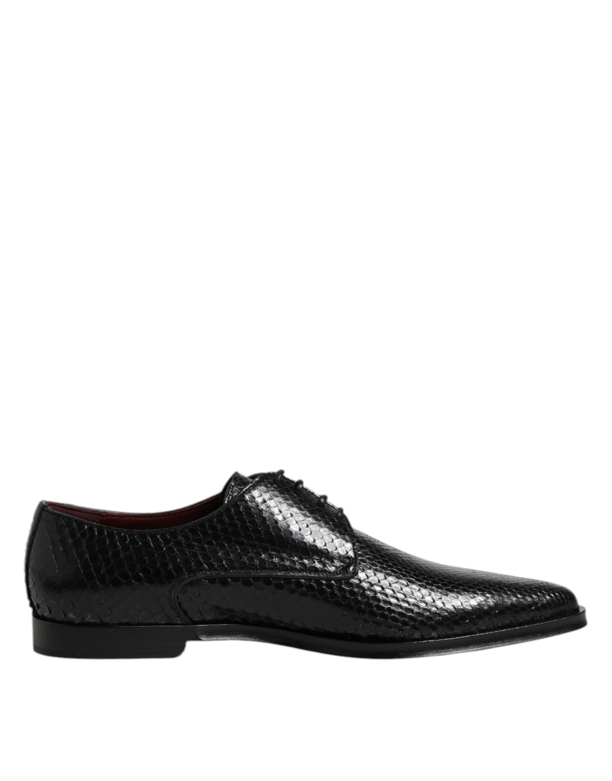 Dolce & Gabbana Black Leather Lace Up Dress Men Derby Shoes