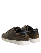 Dolce & Gabbana Brown Exotic Leather Low Top Sneakers Shoes
