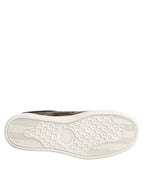 Dolce & Gabbana Brown Exotic Leather Low Top Sneakers Shoes