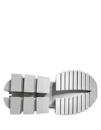 Dolce & Gabbana Silver Leather Super Queen Sneakers Shoes