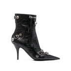 Balenciaga Black Lamb Leather High Heel Boots