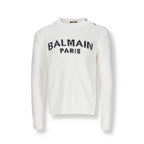 Balmain White Cotton Sweatshirt