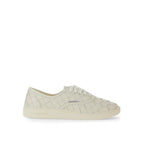 Bottega Veneta White Calfskin Low Top Sneakers