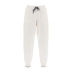 Brunello Cucinelli White Cashmere Athletic Pants