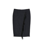 Brunello Cucinelli Gray Virgin Wool Midi Skirt