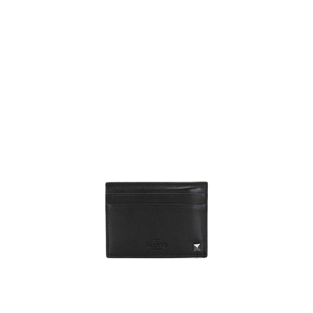 Valentino Garavani Black Calfskin Cardholder