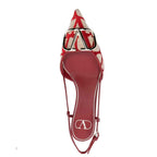 Valentino Garavani Red Leather Mid Heel Pumps