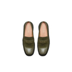 Dior Green Calfskin Slip-On Loafers