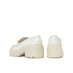 Dior White Calfskin Platform Loafers