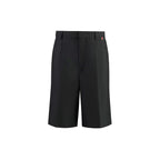 Gucci Black Polyester Bermuda Shorts