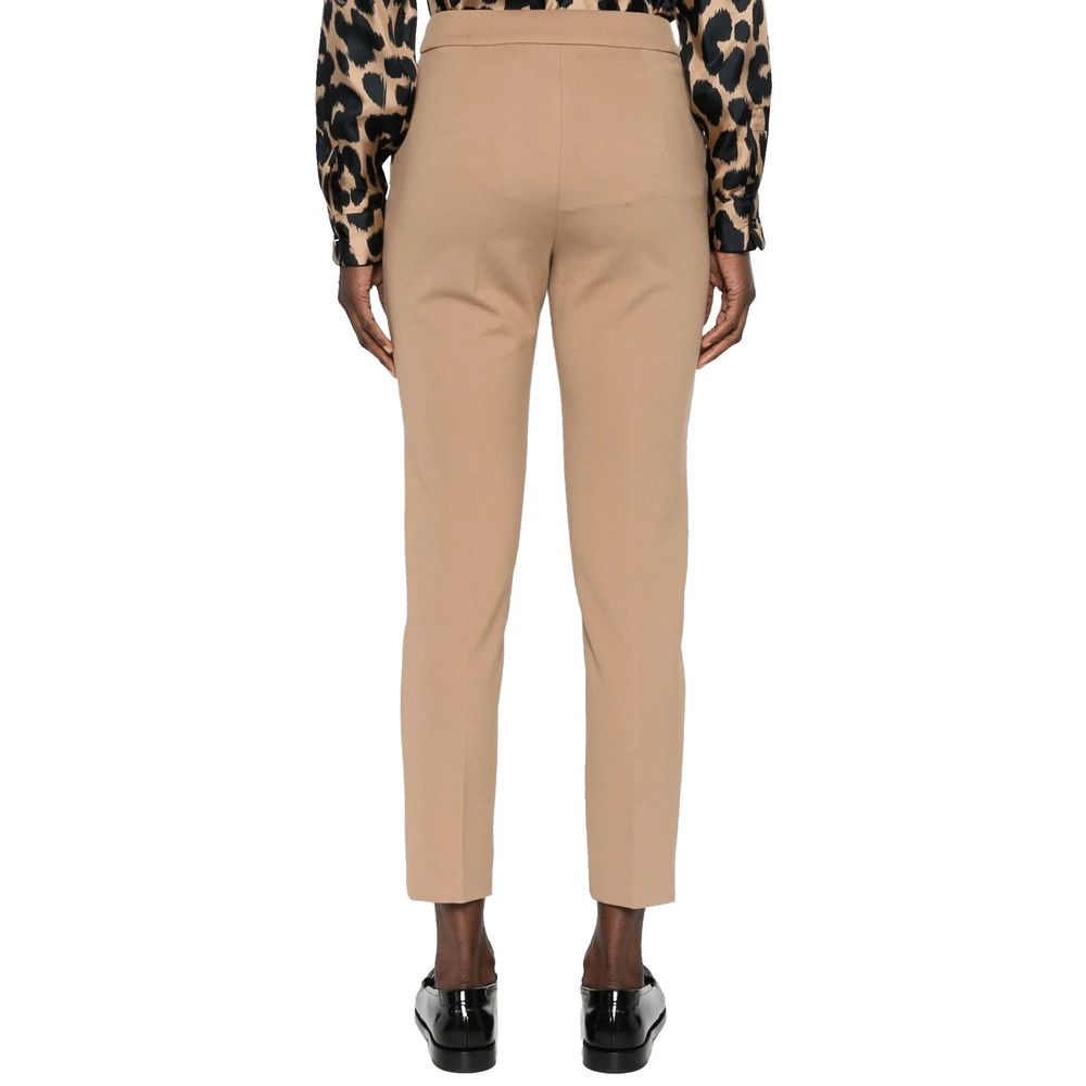 Max Mara Brown Elastane Cropped Pants