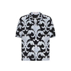 Valentino Black Silk Pattern Shirt