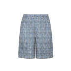 Fendi Blue Silk Shorts