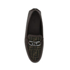 Fendi Brown Calfskin Slip-On Loafers