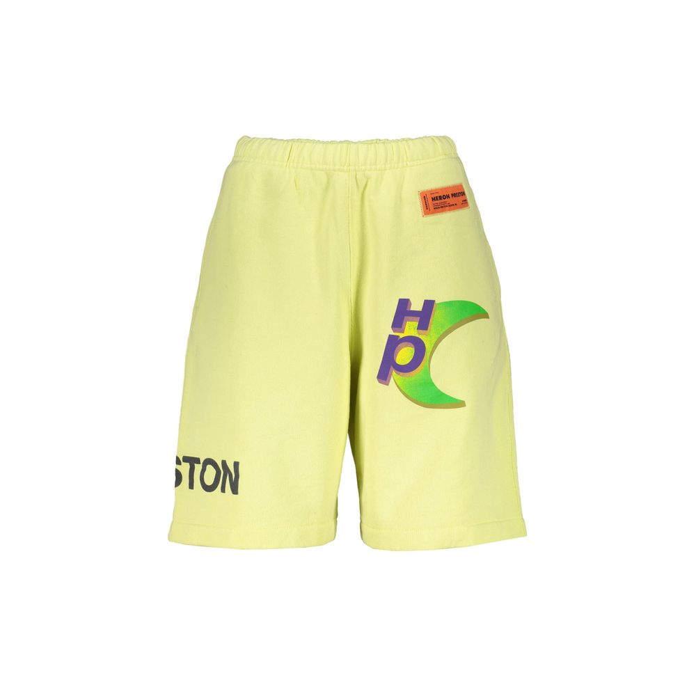 Heron Preston Yellow Cotton Bermuda Shorts