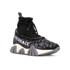 Versace Black Fabric Athletic Sneakers