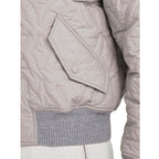 Salvatore Ferragamo Gray Polyester Bomber
