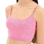 Versace Multicolor Elastane Tank Tops