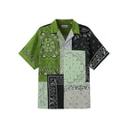 Kenzo Green Cotton Pattern Shirt