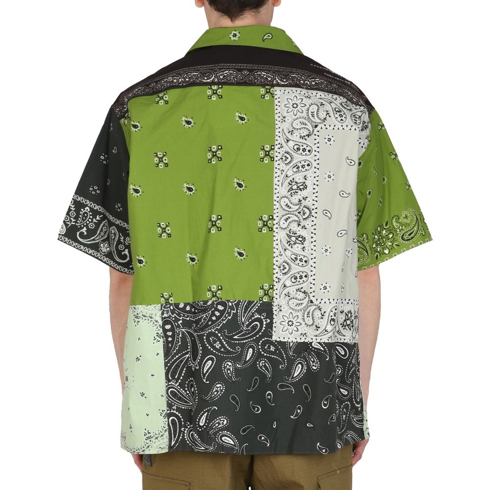 Kenzo Green Cotton Pattern Shirt