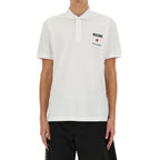 Moschino Couture White Cotton Polo Shirt