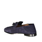 Salvatore Ferragamo Blue Calfskin Slip-On Loafers