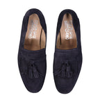 Salvatore Ferragamo Blue Calfskin Slip-On Loafers