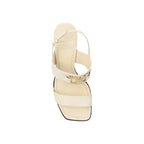 Salvatore Ferragamo White Calfskin Strap-On Sandals