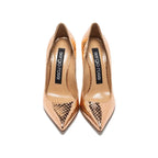 Sergio Rossi Rose Gold Calfskin High Heel Pumps