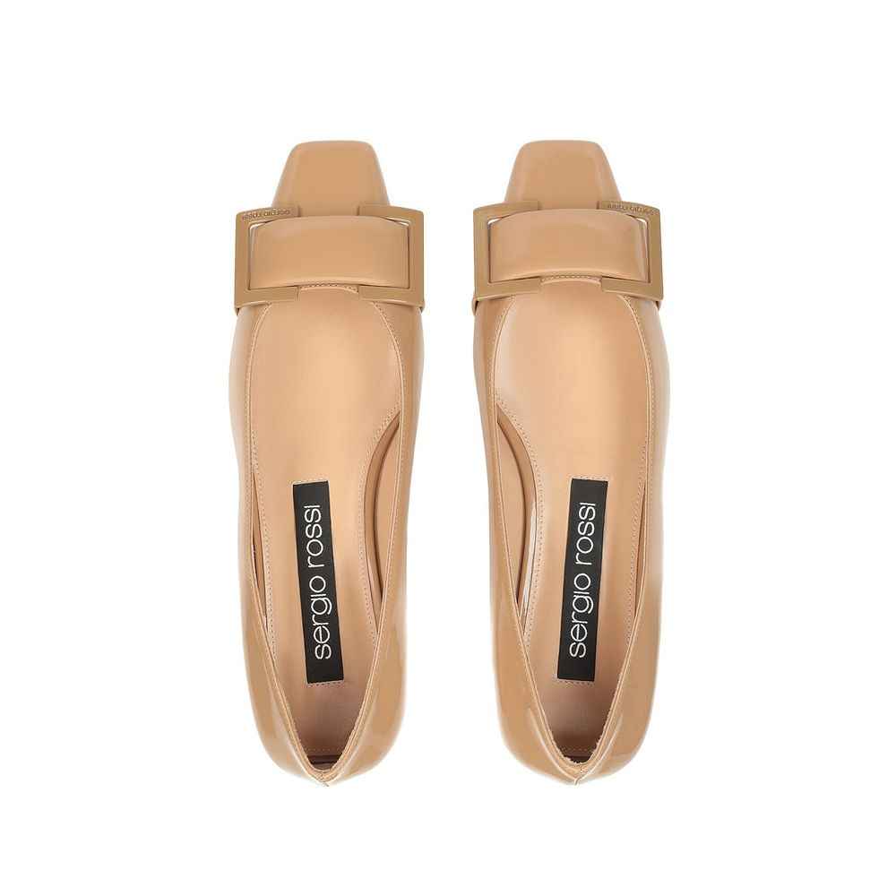Sergio Rossi Leather Ballerina Flats