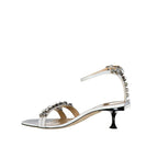 Sergio Rossi White Calfskin Strap-On Sandals