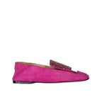 Sergio Rossi Multicolor Calfskin Slip-On Loafers