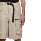 Ambush Beige Cotton Bermuda Shorts