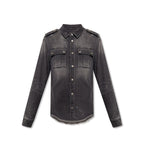 Balmain Black Denim Shirt