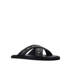Jimmy Choo Black Calfskin Sandals