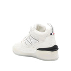 Moncler White Calfskin High Top Sneakers