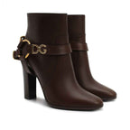 Dolce & Gabbana Brown Leather Ankle Boots