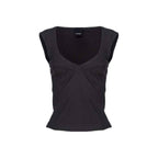 PINKO Black Viscose Women Top