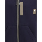 Sacai Blue Cotton Hoodie