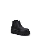 Alexander McQueen Black Calf Leather Bos Taurus Ankle Boots